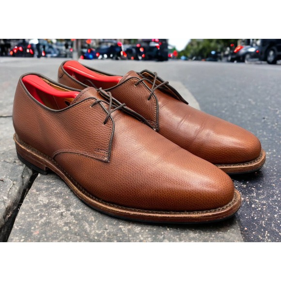 Allen Edmonds Lambert Brown Pebbled Grain Calf Leather USA Mens 6.5 Fast Ship main image 14